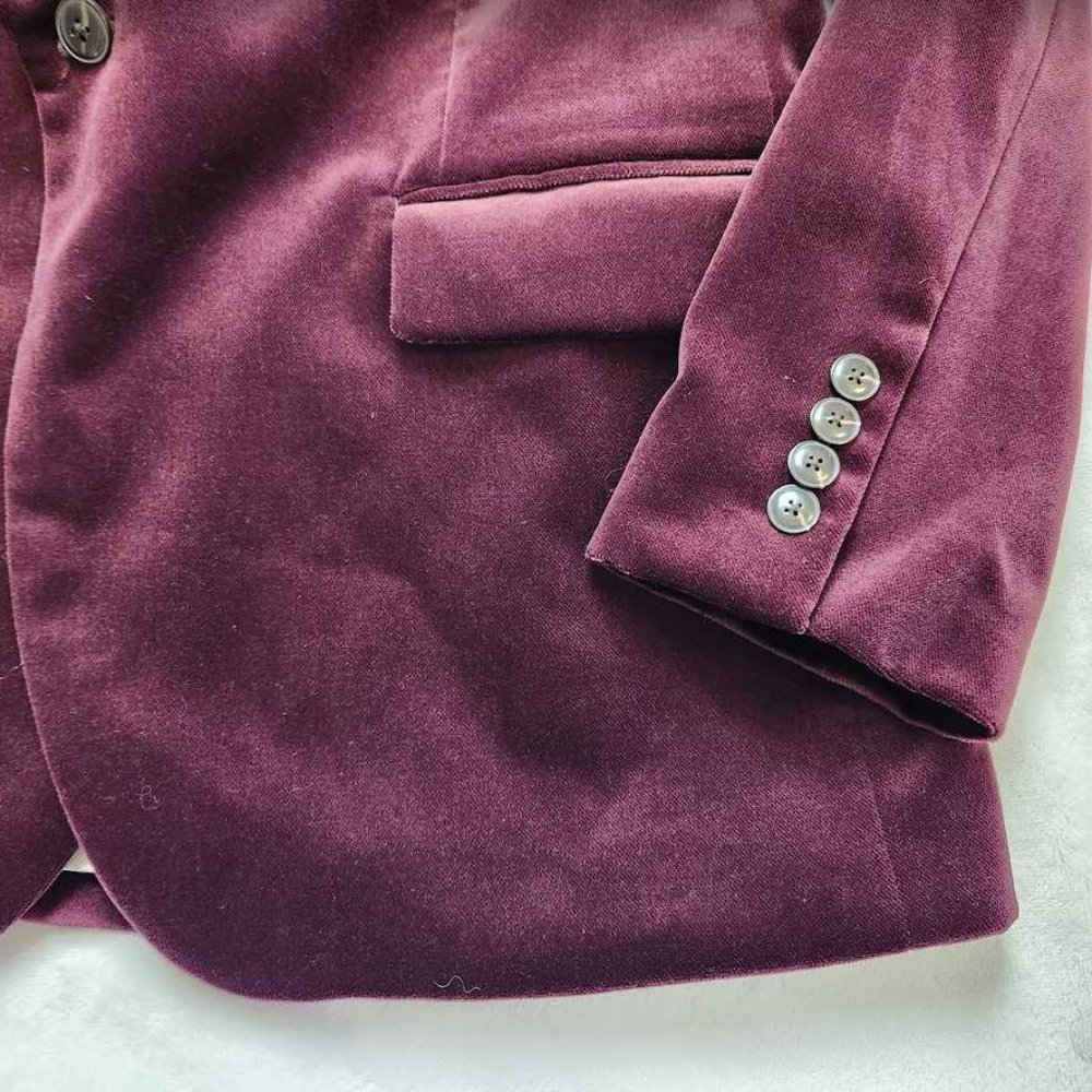 New J Crew Ludlow slim-fit shawl-collar tuxedo jacket in red velvet blazer - Picture 5 of 13